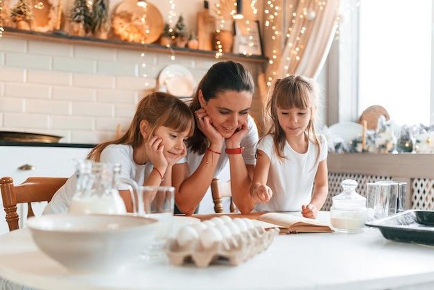 Happy family at dinner